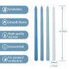 MGEZCOO 12 Inch Gradient Blue Taper Candle Sticks Pack of 4-Unscented Smokeless