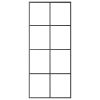 Sliding Door Black 35.4"x80.7" ESG Glass and Aluminum