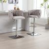 COOLMORE Vintage Bar Stools with Back and Footrest Counter Height Dining Chairs 2PC/SET