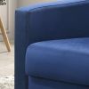 Hale 27.5" Blue Velvet Accent Armchair with Tufting