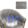 Modern home office leisure chair with adjustable velvet height and adjustable casters (GREY)