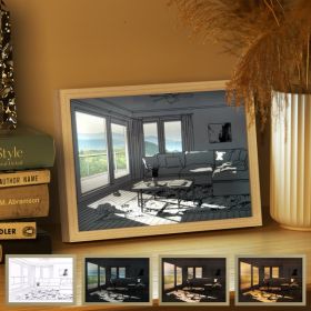 Decorative LED Paintings, Wall Lights, Table Decor (Color: as picture)